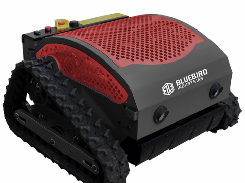 BlueBird FM 23-53 – Robot cortacésped sobre orugas híbrido (térmico + batería) – Radiocontrolado