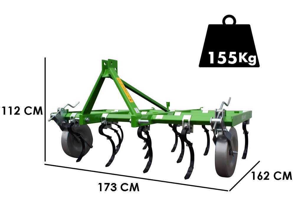 Bomet Dorado – Vibrocultivador de muelles – 11 dientes – Anchura de trabajo 170 cm - Imagen 2