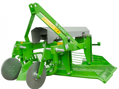 Bomet URSA – Arrancadora de patatas para tractor con descarga lateral – criba oscilante – Para tractores con enganche de tres puntos
