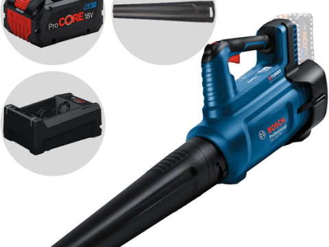 Bosch Professional GBL 18V-750 – Soplador de hojas a batería 18 V/8,0 Ah + Cargador rápido