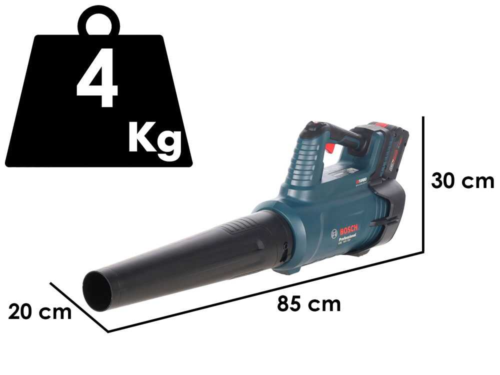 Bosch Professional GBL 18V-750 – Soplador de hojas a batería 18 V/8,0 Ah + Cargador rápido - Imagen 5