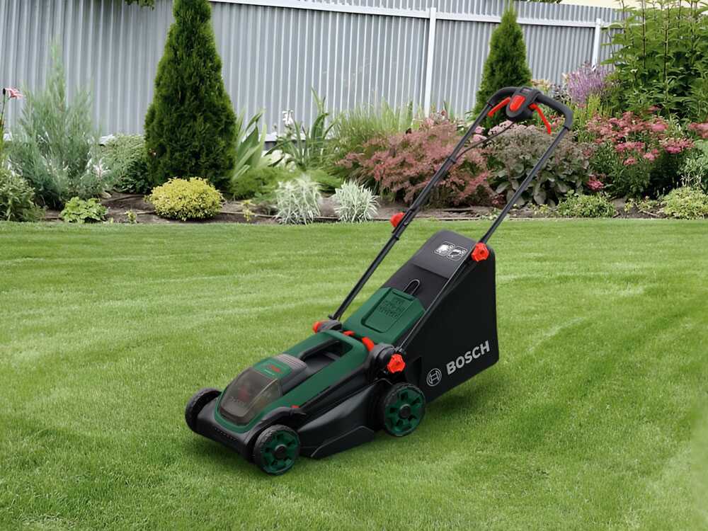Bosch Rotak18V2-38 – Cortacésped inalámbrico – 2X18 V/4 Ah – Anchura de corte 38 cm - Imagen 4