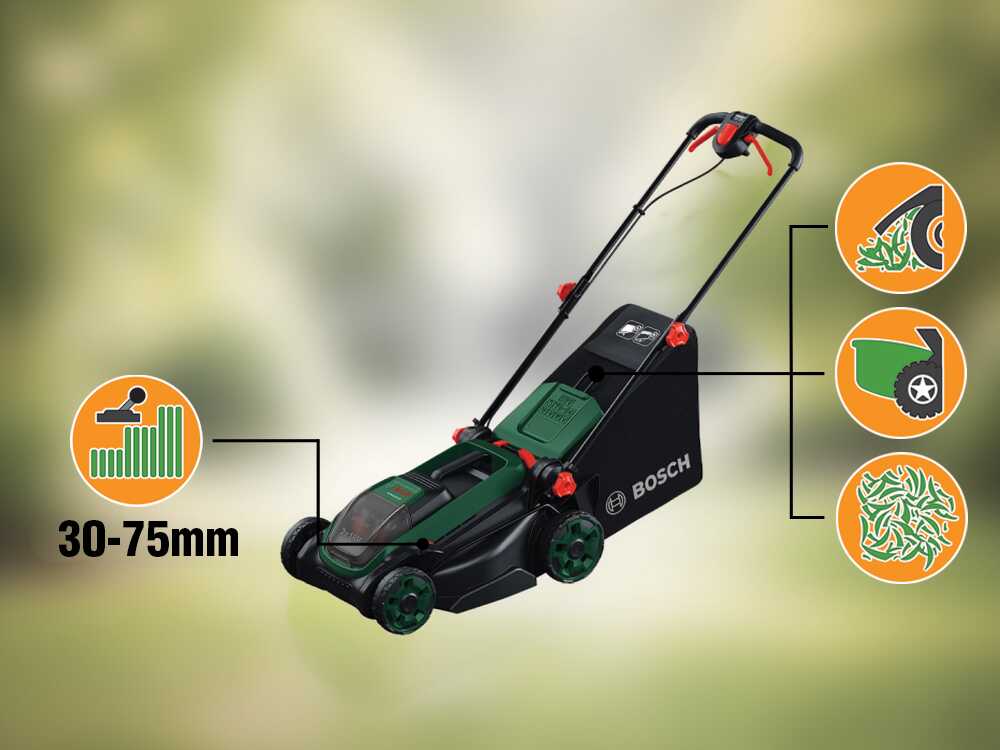 Bosch Rotak18V2-38 – Cortacésped inalámbrico – 2X18 V/4 Ah – Anchura de corte 38 cm - Imagen 5