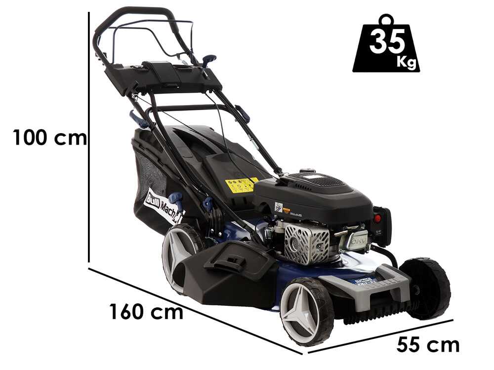 BullMach ACHILLE 51 E – Cortacésped de gasolina de tracción – Motor de 224 cc - Imagen 2