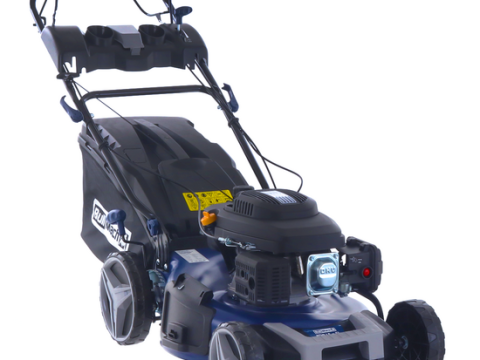 BullMach ACHILLE 51 – Cortacésped de gasolina de tracción – 4 en 1 – Motor de 224 cc