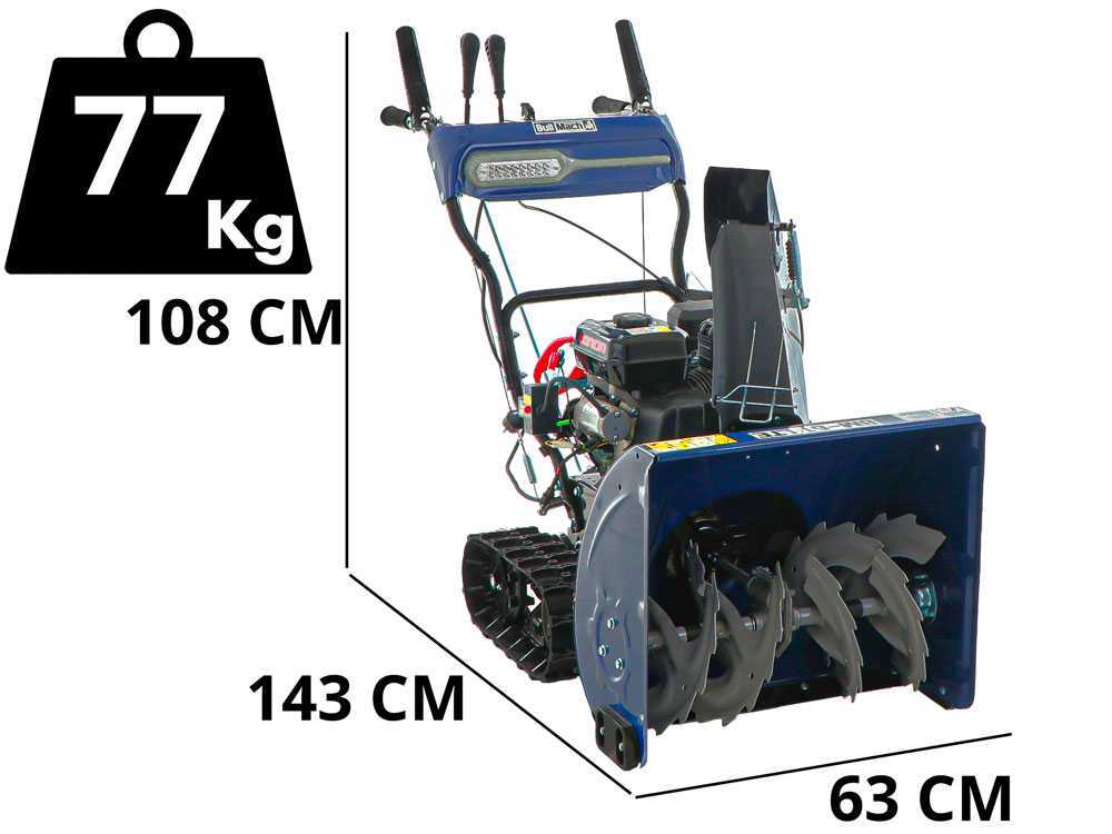 BullMach BM-61 LTE – Quitanieves de gasolina – de orugas – Loncin H200 - Imagen 2