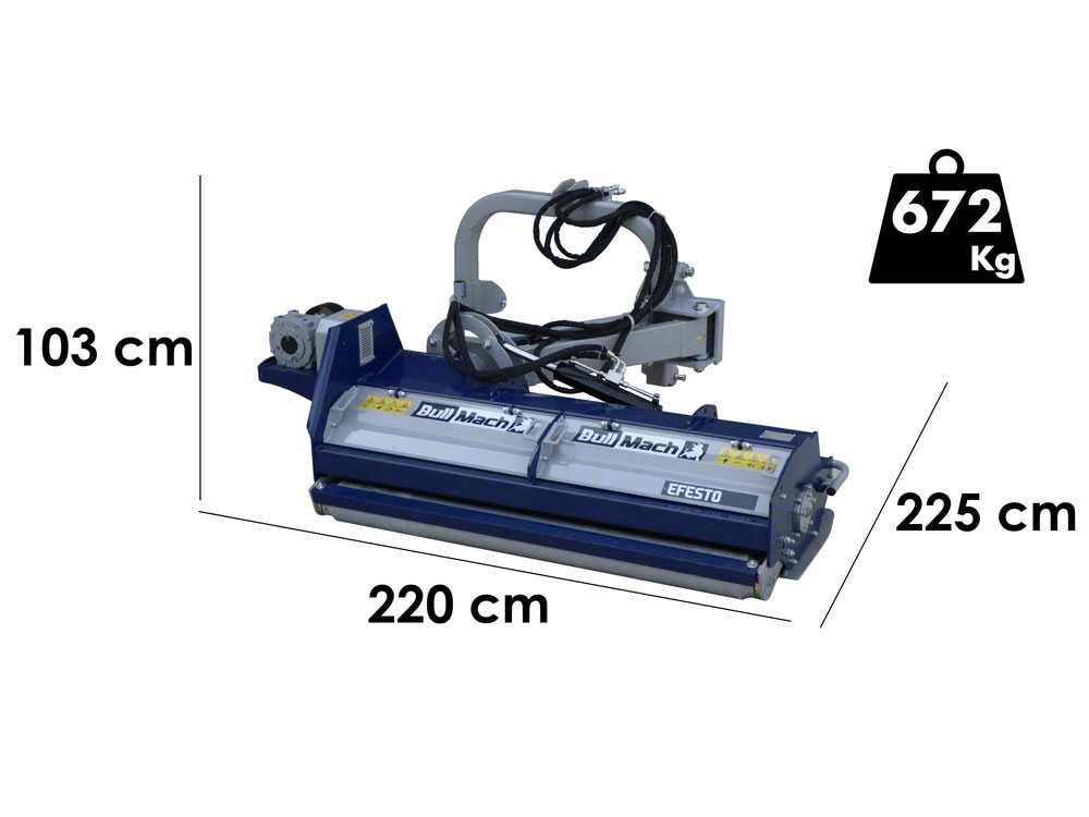 BullMach Efesto 160 – Trituradora de brazo lateral para cunetas – Serie pesada - Imagen 2