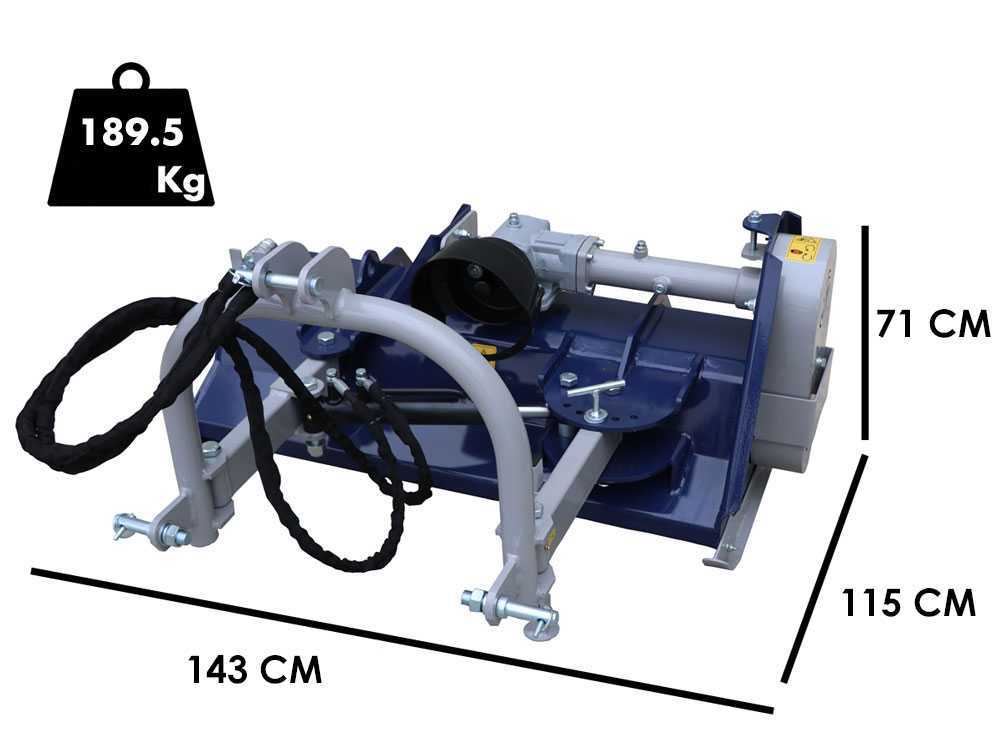 BullMach ERMES 125 SH – Trituradora para tractor – Serie ligera – Con desplazamiento hidráulico - Imagen 2