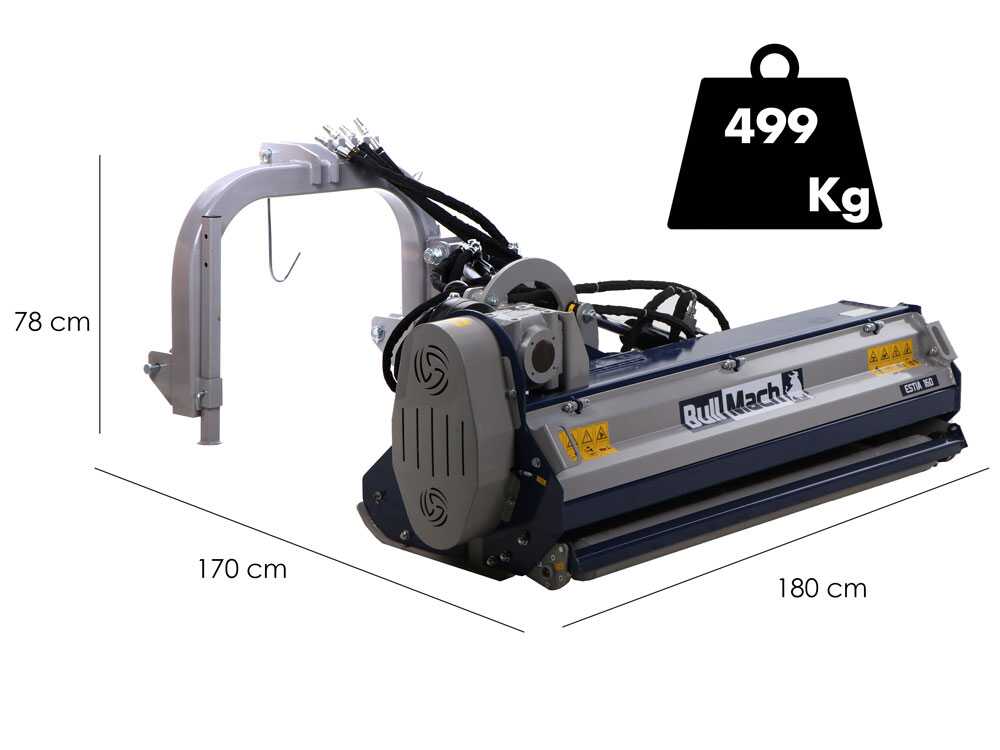 BullMach Estia 160 – Trituradora de brazo lateral para tractor – Serie media - Imagen 2