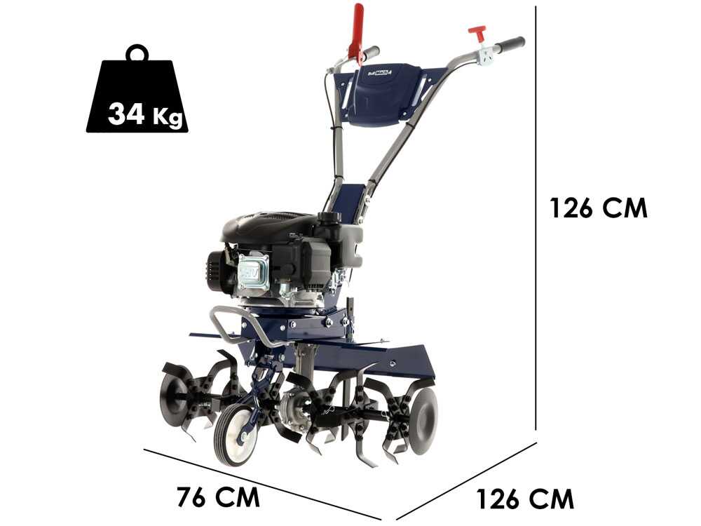 BullMach FLORA 60 – Motoazada de gasolina 4,5 CV – Motor Loncin 139 cm3 - Imagen 2
