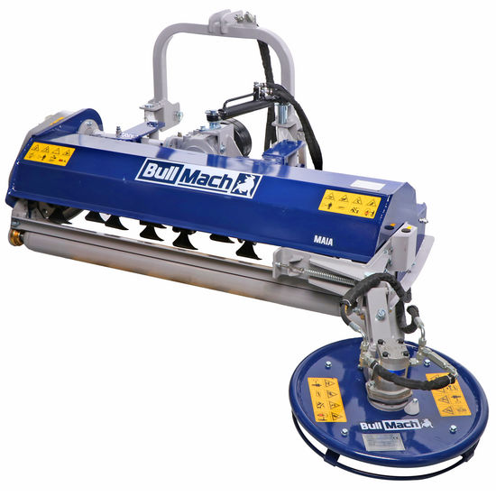 BullMach MAIA 155 SH – Trituradora para tractor con disco intercepas – Serie media – Desplazamiento hidráulico