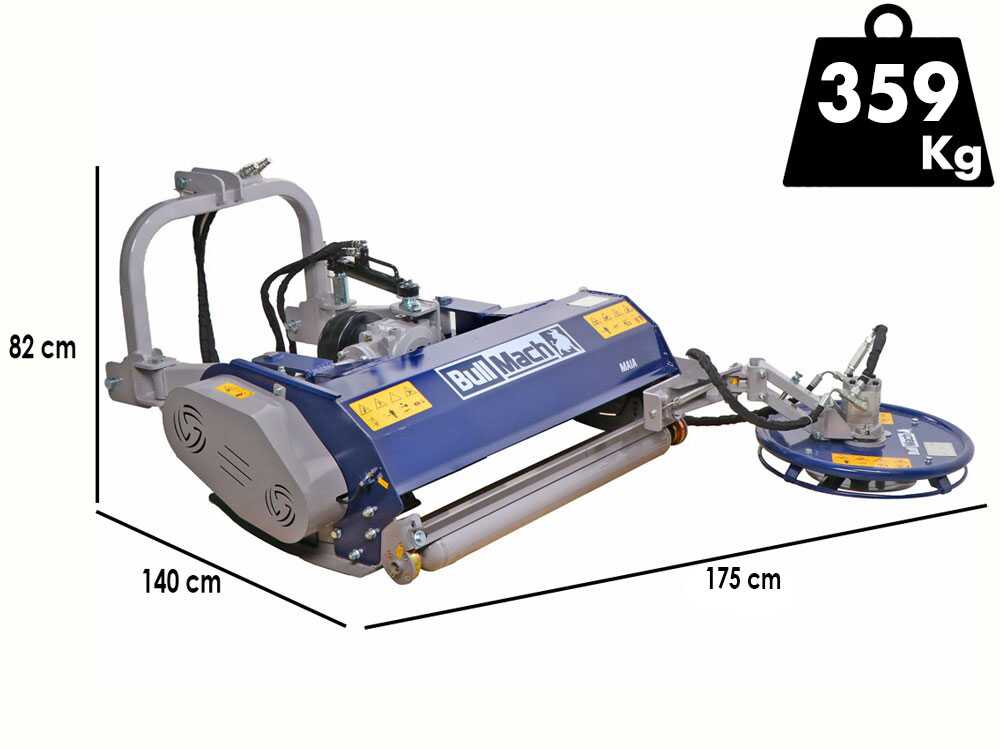 BullMach MAIA 155 SH – Trituradora para tractor con disco intercepas – Serie media – Desplazamiento hidráulico - Imagen 2