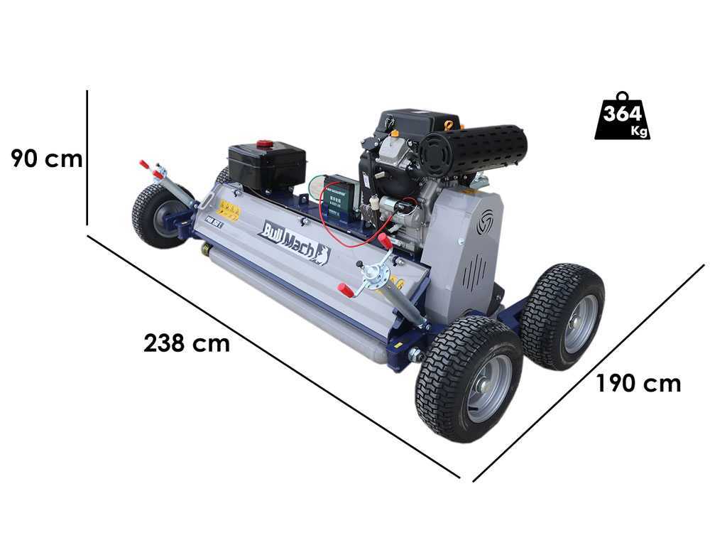 BullMach PAN 150 L – Desbrozadora de arrastre para quad – Loncin LC2V80FD - Imagen 2