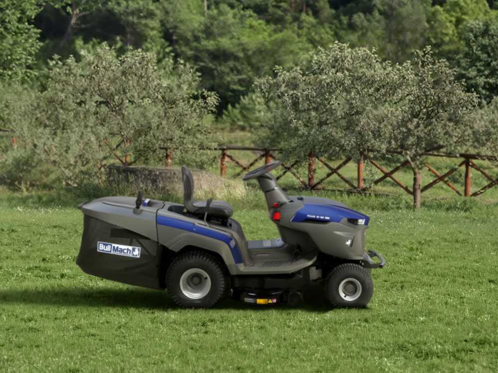 BullMach PEGASO 95-160 RMH – Tractor cortacésped con transmisión hidrostática – Recogedor – Mulching - Imagen 2
