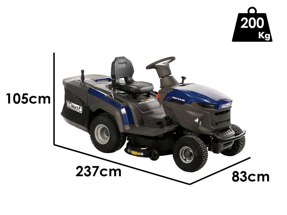 BullMach PEGASO 95-160 RMH – Tractor cortacésped con transmisión hidrostática – Recogedor – Mulching - Imagen 4