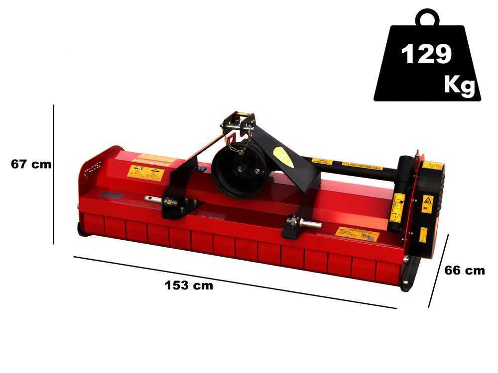 Ceccato Trincione 290 – Trituradora para tractor – 140 cm – 24 martillos – Serie ligera - Imagen 2