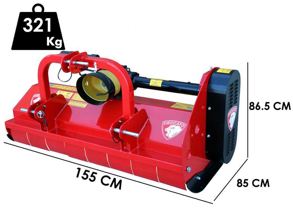 Ceccato Trincione 380 – T1400F – Trituradora para tractor – Enganche fijo – Serie medio-pesada - Imagen 2