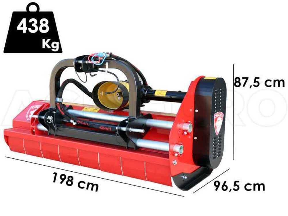 Ceccato Trincione 380 – T1800ID – Trituradora para tractor – Serie medio-pesada – Desplazamiento hidráulico - Imagen 2