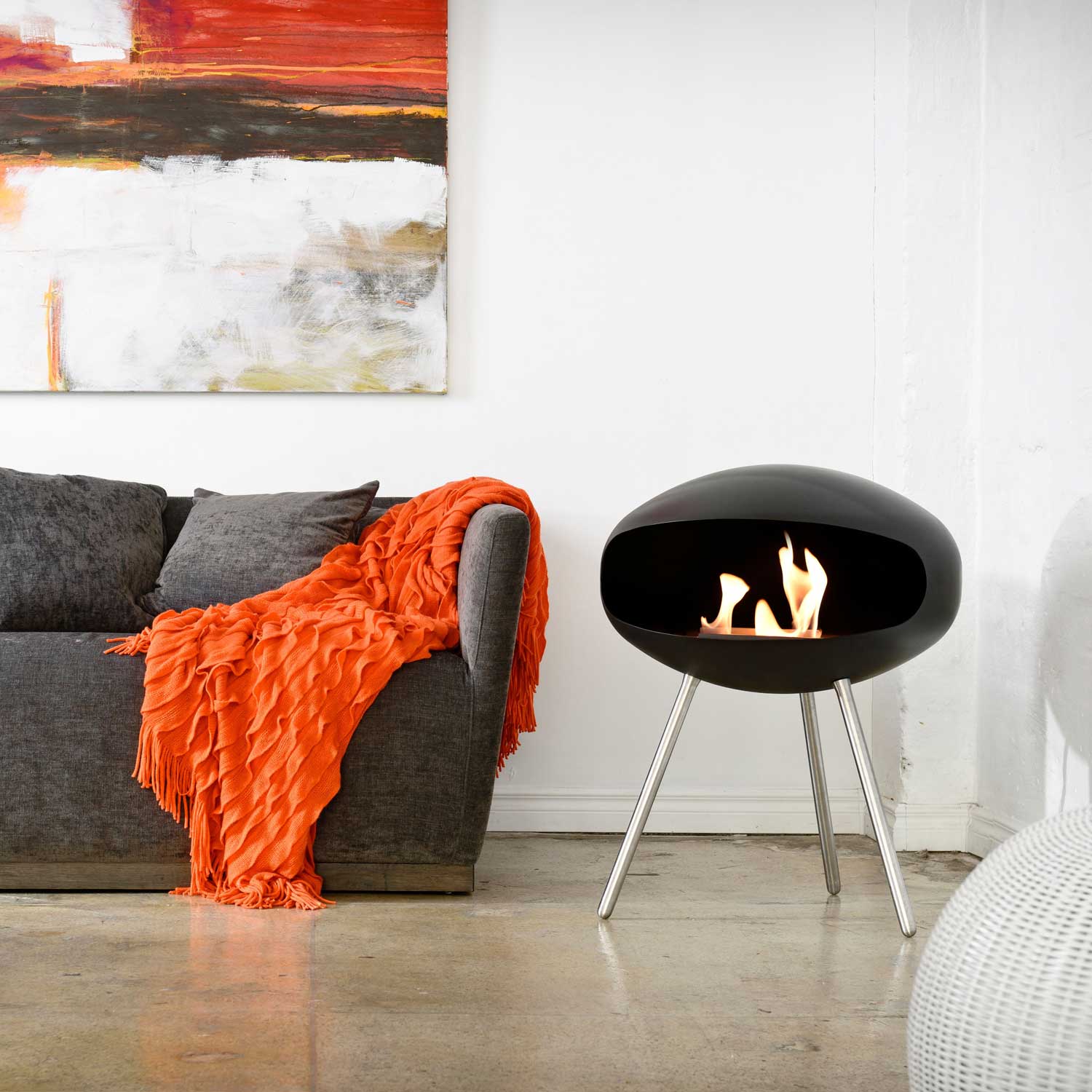 Chimenea de bioetanol con patas Terra 2.0 - Imagen 2