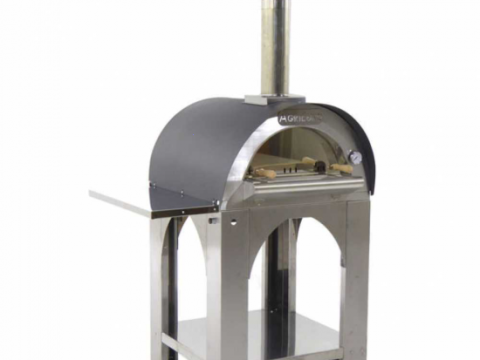 Cibus INOX – Horno de leña de exterior para pizza – Capacidad de cocción: 2 pizzas