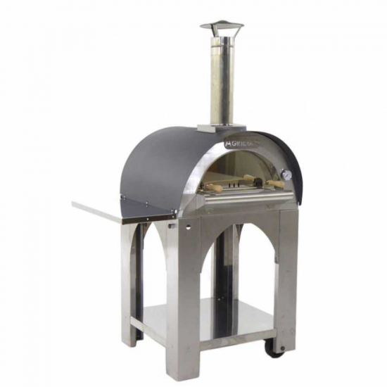Cibus INOX – Horno de leña de exterior para pizza – Capacidad de cocción: 2 pizzas