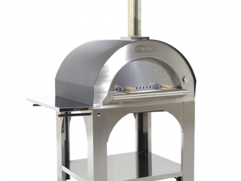 Cibus Inox – Horno de leña para pizza de exterior – 5 pizzas