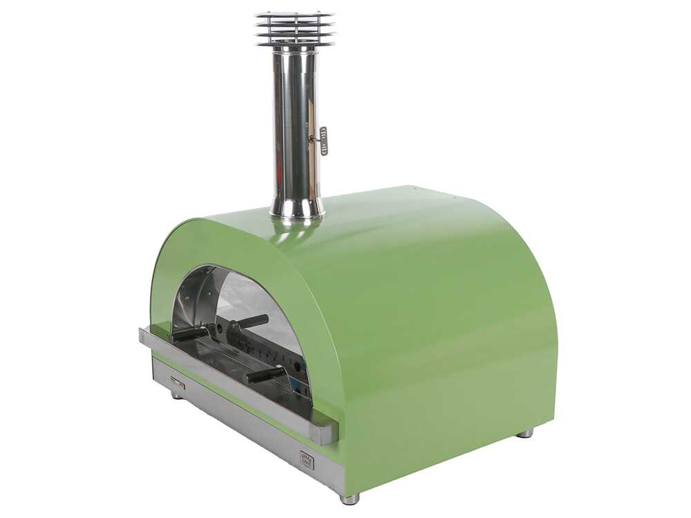 Clementi Gold – Horno de leña para pizza de exterior – Cámara de cocción 80 x 60 – 4 pizzas – Verde - Imagen 4