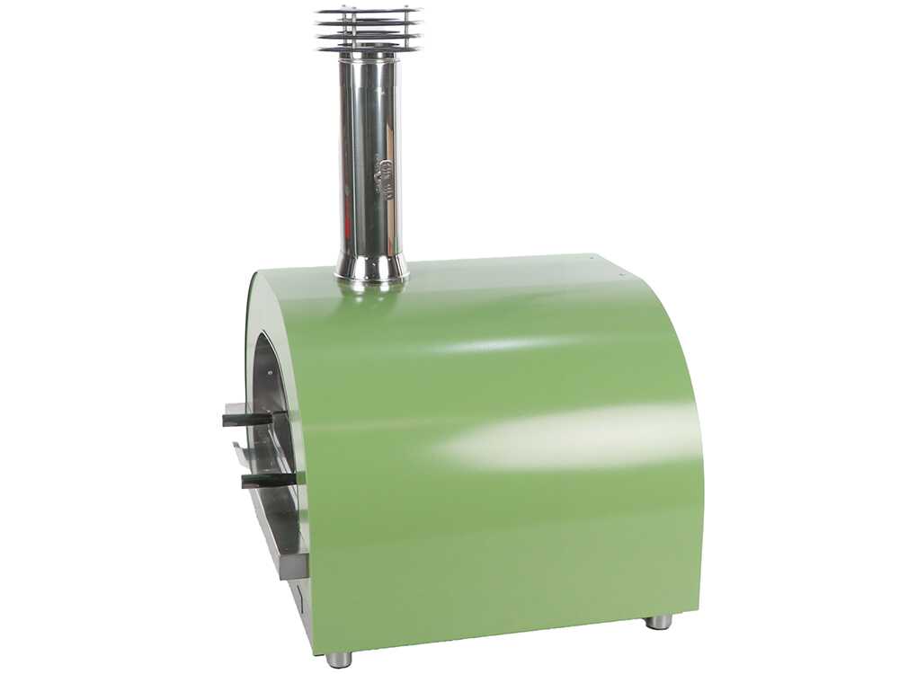Clementi Gold – Horno de leña para pizza de exterior – Cámara de cocción 80 x 60 – 4 pizzas – Verde - Imagen 5