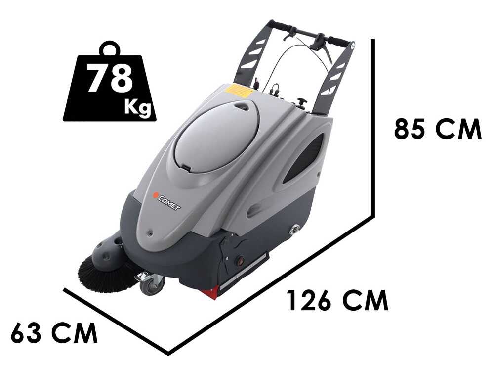 Comet CSW 700B – Barredora a batería con recogedor – 12 V – SIN BATERÍA NI CARGADOR - Imagen 3