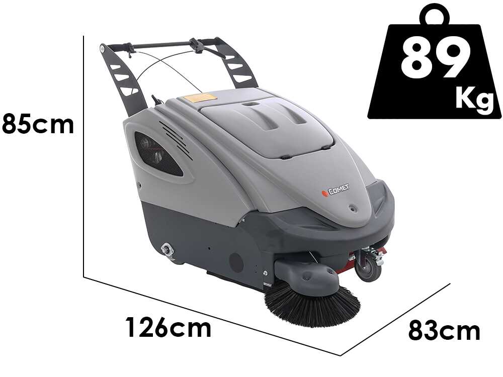 Comet CSW 900B – Barredora a batería con recogedor – 12V – SIN BATERÍA NI CARGADOR - Imagen 2