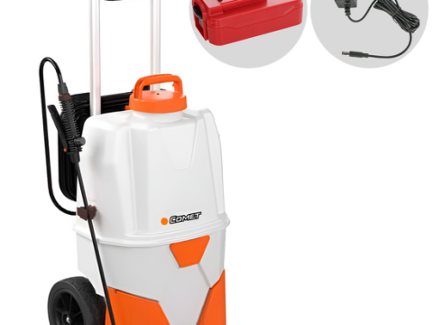 Comet TB 35 – Bomba de pulverización a batería sobre carro – 18 V 2,6 Ah