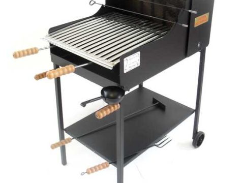 Cruccolini Fuocone Inox – Barbacoa artesanal de hierro de leña y carbón