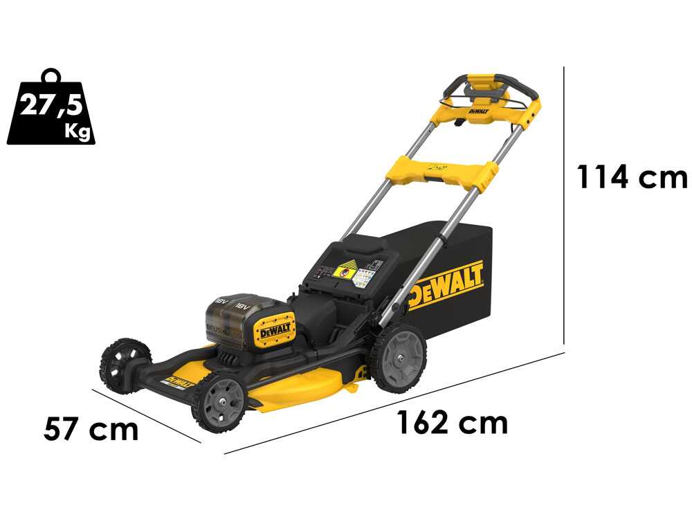 DeWalt DCMWSP156N-XJ – Cortacésped autopropulsado a batería – 36V/4Ah – Corte 53 cm – SIN BATERÍA Y SIN CARGADOR - Imagen 2
