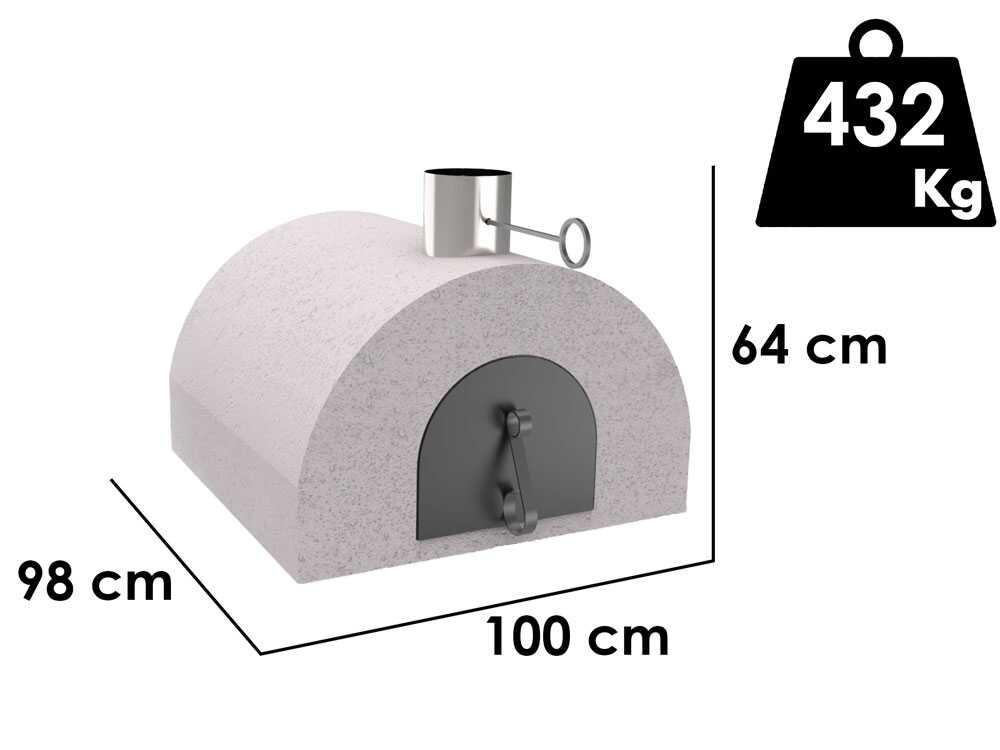 Edilmark FR 1600 – Horno de leña empotrable con superficie de cocción 86×84 cm - Imagen 2