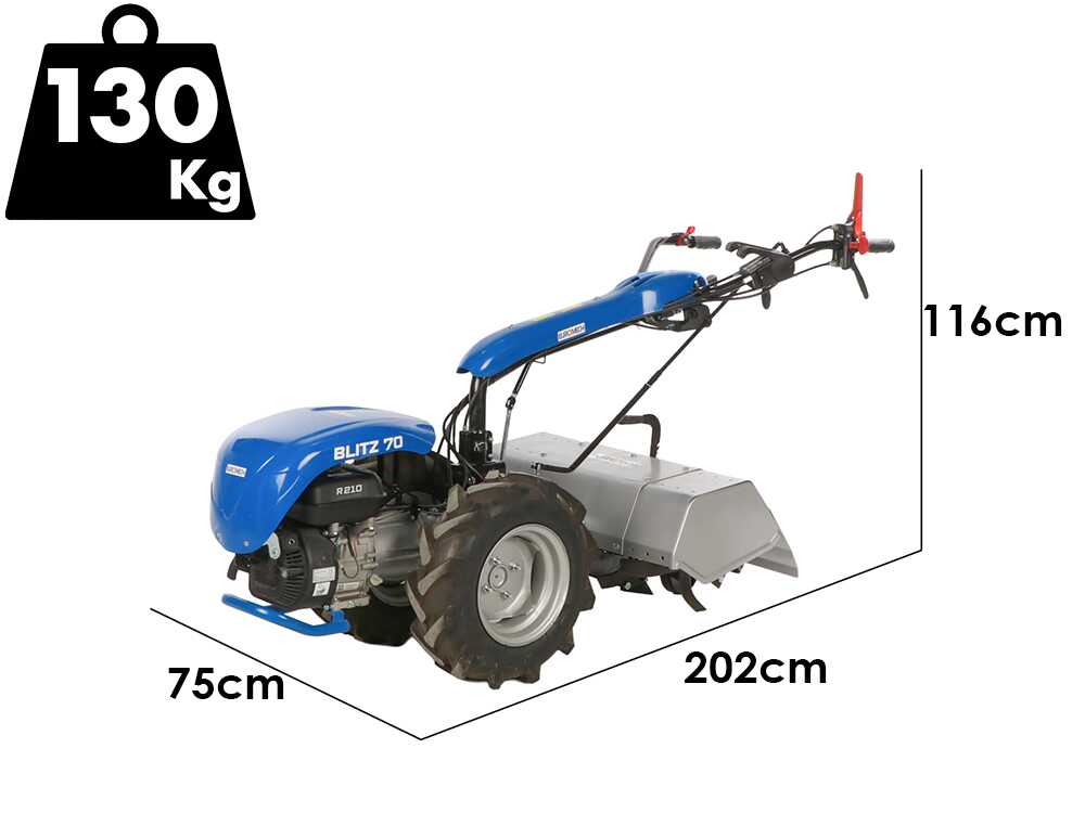 EuroMech BLITZ 70 – Motocultor de gasolina – Motor Yagmur R210 – 7 CV - Imagen 2