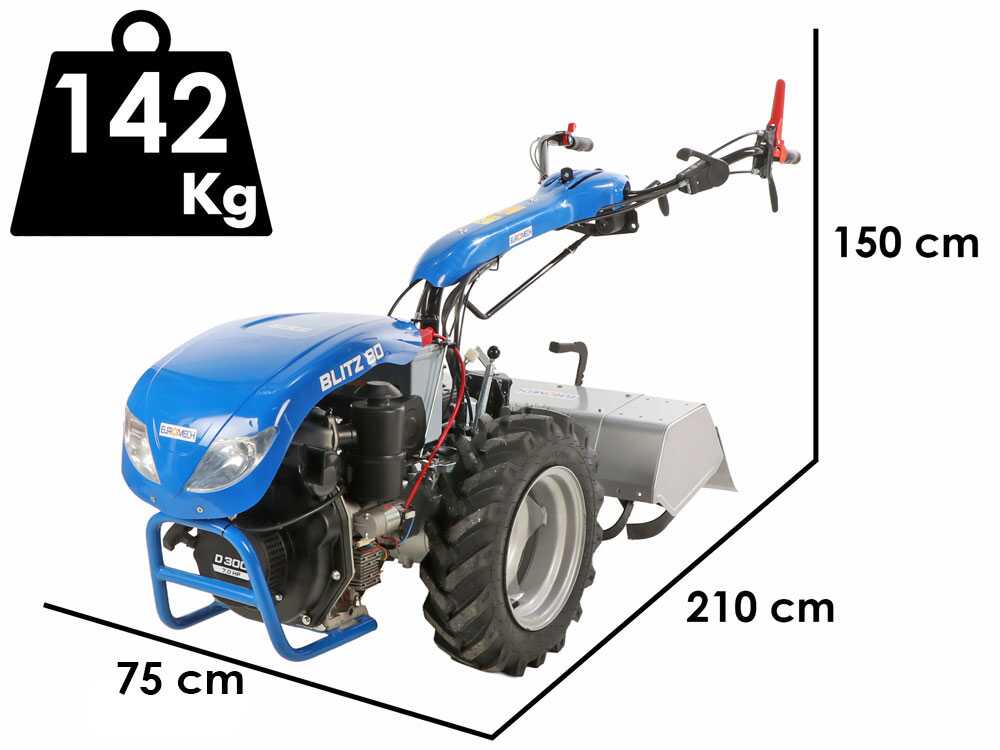 EuroMech BLITZ 80 – Motocultor diésel – Yagmur D300 – 7 CV – Arranque eléctrico - Imagen 2