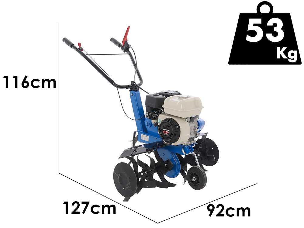 EuroMech YET 130 – Motoazada de gasolina – 6,5 CV – Motor Honda GP200 - Imagen 2