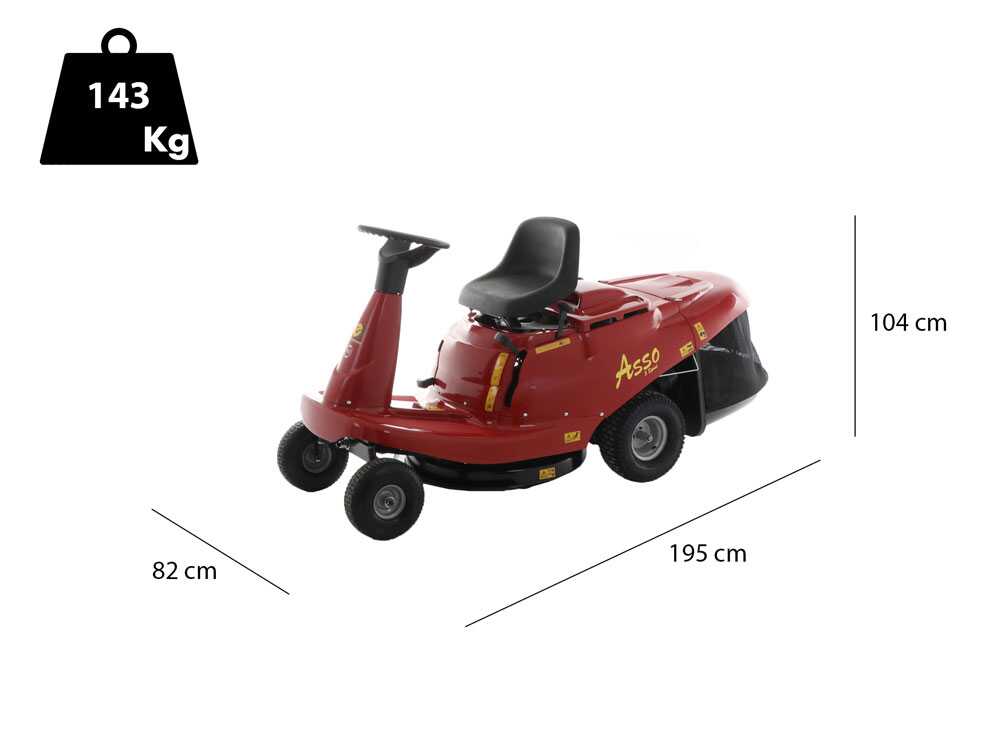 Eurosystems ASSO 67 Mini rider – Tractor cortacésped rider – Motor LONCIN 352 cm3 – 7.2 Kw - Imagen 2
