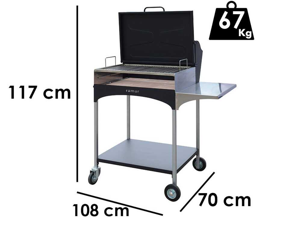 Famur BK 8 Elite – Barbacoa de leña y carbón - Imagen 2