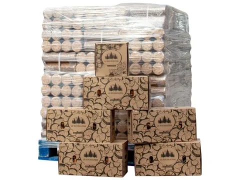 1000 KGS DE TRONCOS COMPRIMIDOS DE DÍA, LEÑA DENSIFICADA PARA ESTUFA DE LEÑA Y CHIMENEA 5 CAJAS DE ASTILLAS PARA ENCENDIDO / 1 CAJA DE 2KG DE PASTILLAS DE ENCENDIDO