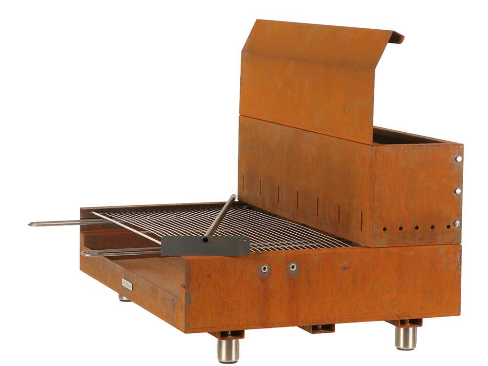Folpo – Barbacoa de leña y carbón de acero Corten - Imagen 5