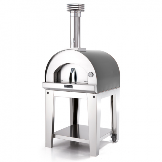 Fontana Margherita – Horno de leña de exterior con carro – Antracita