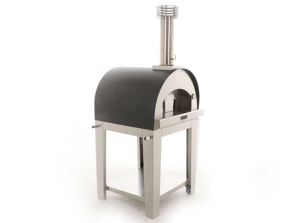 Fontana Margherita – Horno de leña de exterior con carro – Antracita - Imagen 3