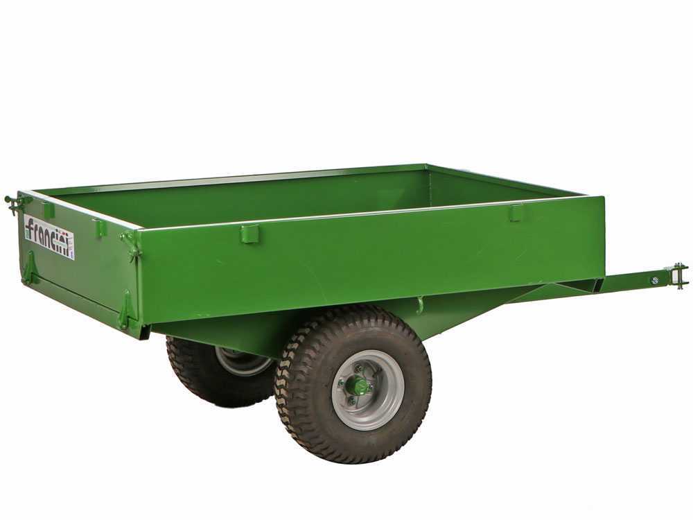 Francini FQ4 – Remolque de acero para tractor cortacésped – 120×90(h 25 cm) - Imagen 2