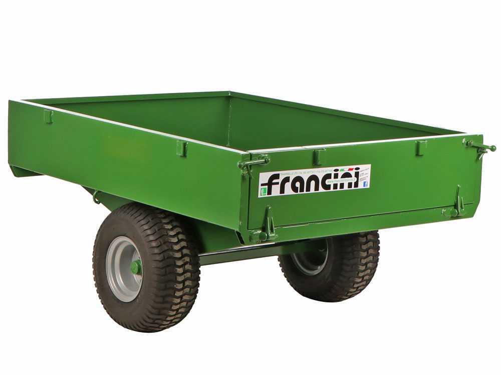 Francini FQ4 – Remolque de acero para tractor cortacésped – 120×90(h 25 cm) - Imagen 3