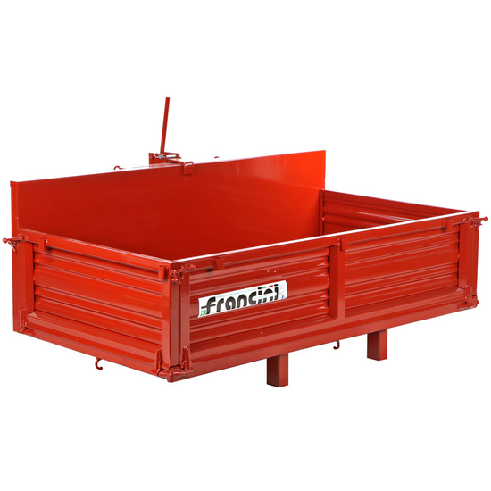 Francini P 170 – Caja de transporte para tractor – Basculante – 3 Laterales abatibles