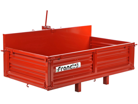 Francini P 190 – Caja de transporte para tractor – Basculante – 3 laterales abatibles