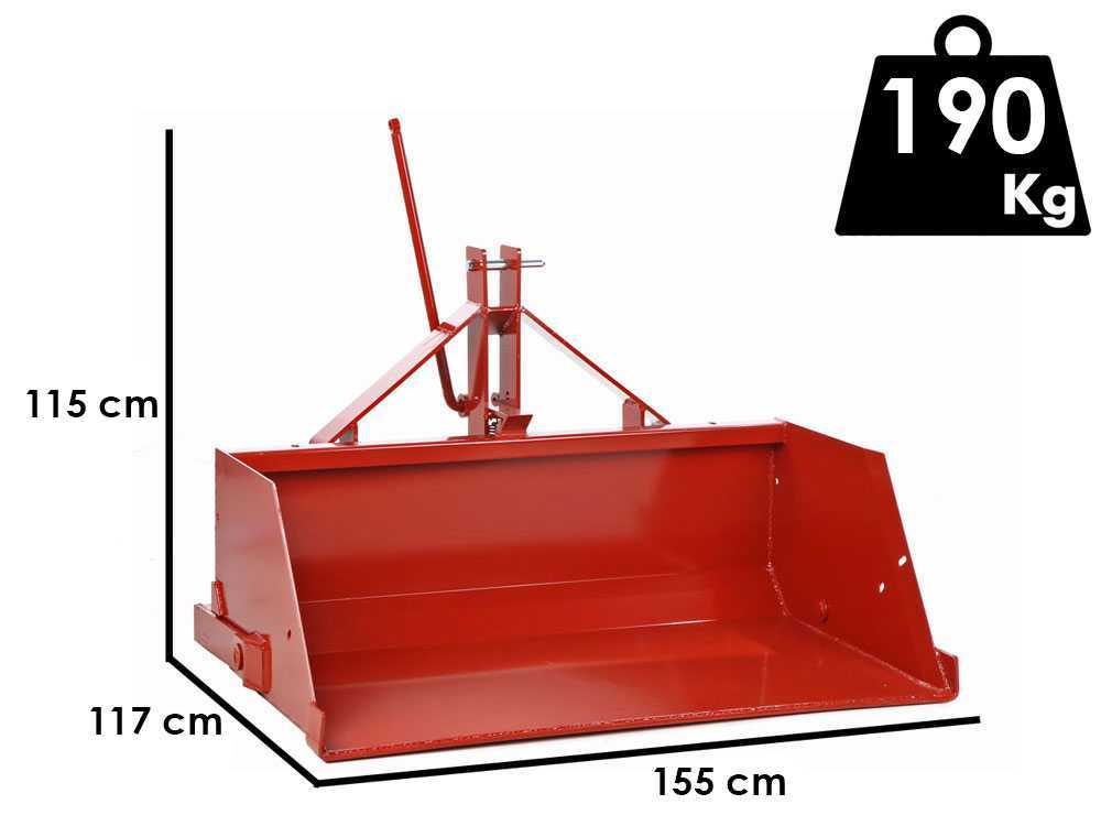 Francini PR 150 – Cazo trasero para tractor – de 150 cm – Carga 500Kg - Imagen 2