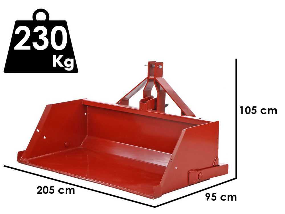 Francini PR 200 – Cazo trasero hidráulico para tractor – de 200 cm – Capacidad 700Kg - Imagen 2