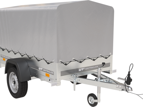 Remolque de coche Garden Trailer 200 KIPP 200 x 106 cm con lona alta